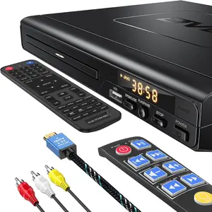 DVD Players for TV with HDMI, DVD Players that Play  Regions, Simple DVD Player for , CD Player for  Stereo System, Included HDMI and RCA , with Big Buttons Remote Control