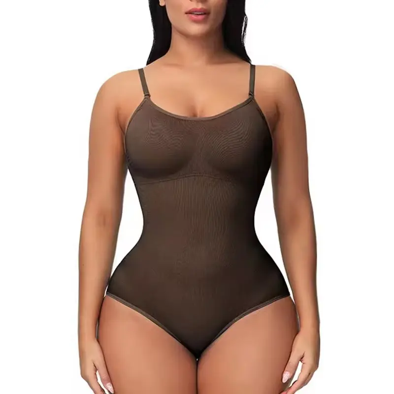 Spaghetti Strap Bodysuit with Compression and Open Crotch Shapewear for a Slimming Effect - Smooth Out Body Shaper Does not apply Comfort Womenswear Lady Women underwear hip moonstone bodysuit