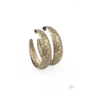 Sahara Sandstorm - Brass Hoop Earrings