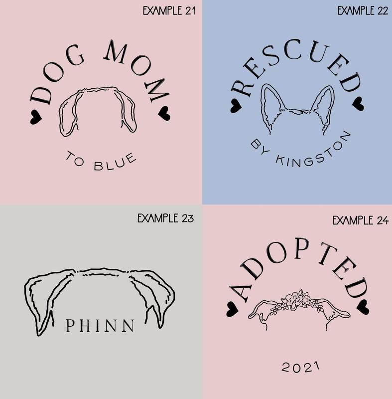 Temporary Tattoo Sheet Pick a Design 8.5" x 11" | Dog or Cat Outline Temporary Tattoos