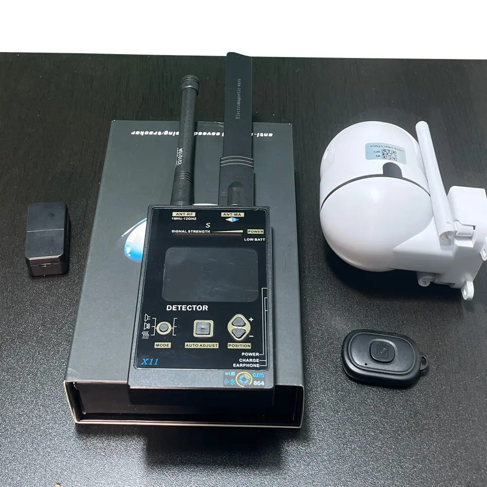 X11 Anti-Spy Detector, 1MHz-12GHz Wide Frequency, Hidden Camera GPS Tracker Eavesdropping Bug RF & Magnetic Field Detection Tool