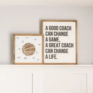 BUNDLE Write-On BASKETBALL Coach Appreciation Gift | 16x16 inch sign + 17x21 inch sign + 2 Sharpies