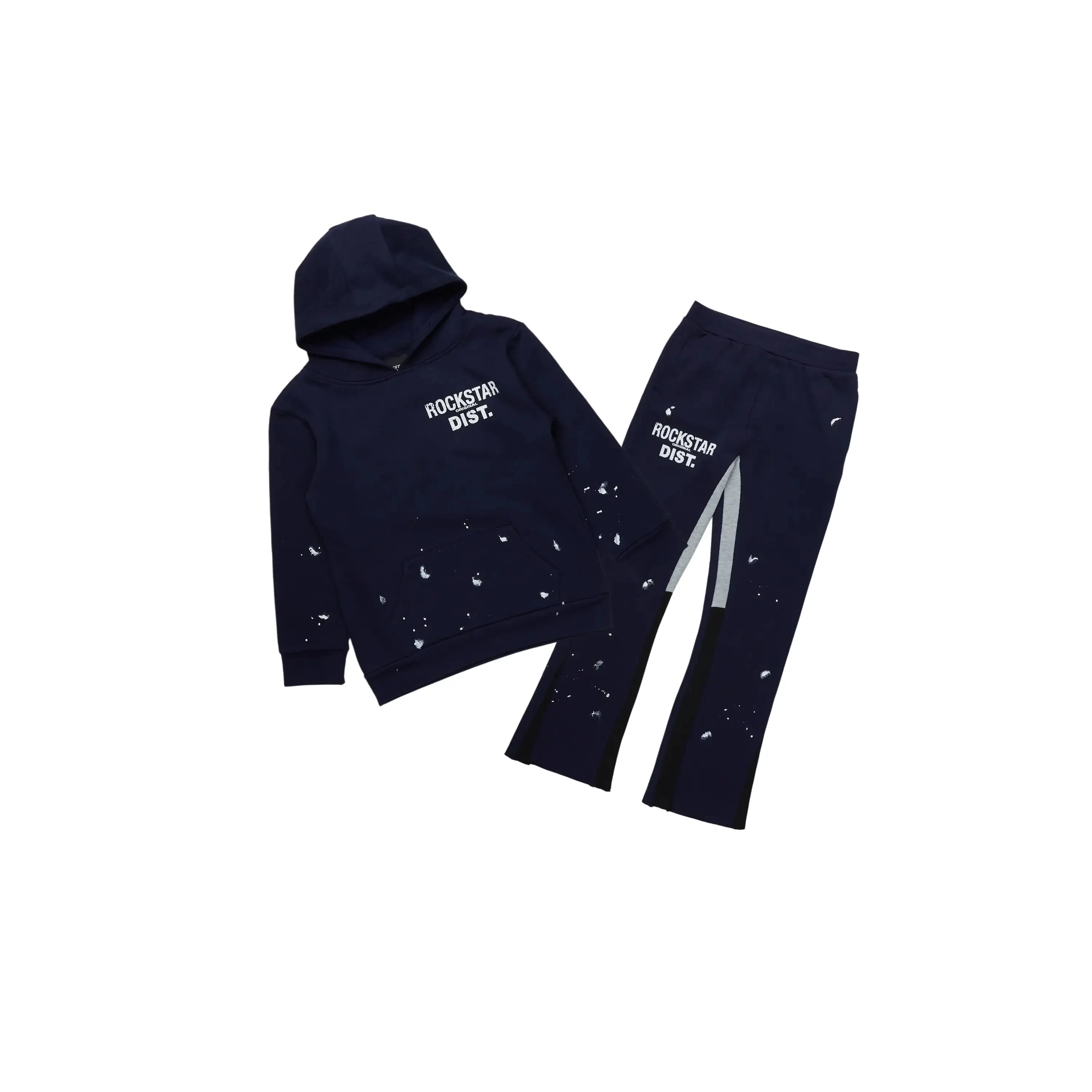 Boys Raffer Navy Stacked Pant Set