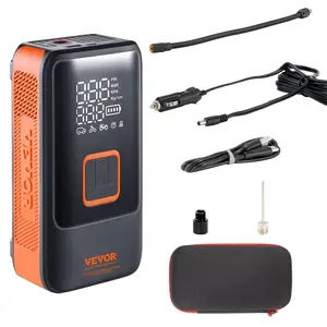 VEVOR Tire Inflator Portable Air Compressor, Dual-Cylinder & 12000mAh Rechargeable Air Pump, 30s Fast Inflation Tire Pump with Auto-Off, LCD Pressure Gauge, LED Light for Car Motorcycle Bike Ball box 2  Wireless video  car diffuser mini gps