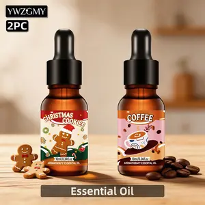 2pc Aromatherapy Essential Oils, 10ML Per Bottle, Total 20ML, Ideal for Candle Making, Diffusers, Humidifiers, Home & Car Air Freshener