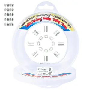 Clear Fishing Line, Fishing Wire for Hanging Beading Crafts w Crimp Sleeves, Strong Clear String for Hanging Decorations, Invisible Nylon Threads Cords for Balloons Garlands Jewelry Making : Sports & Outdoors