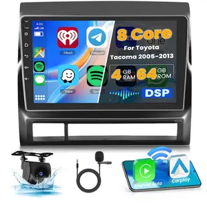 8 Core [4G+64G] Car Radio for Toyota Tacoma 2005 2006 2007 2008 2009 2010 2011 2012 2013, Android 13 Touch Screen Tacoma Stereo, DSP 32 EQ/IPS/Carplay/Android Auto/SWC/BT/WiFi
