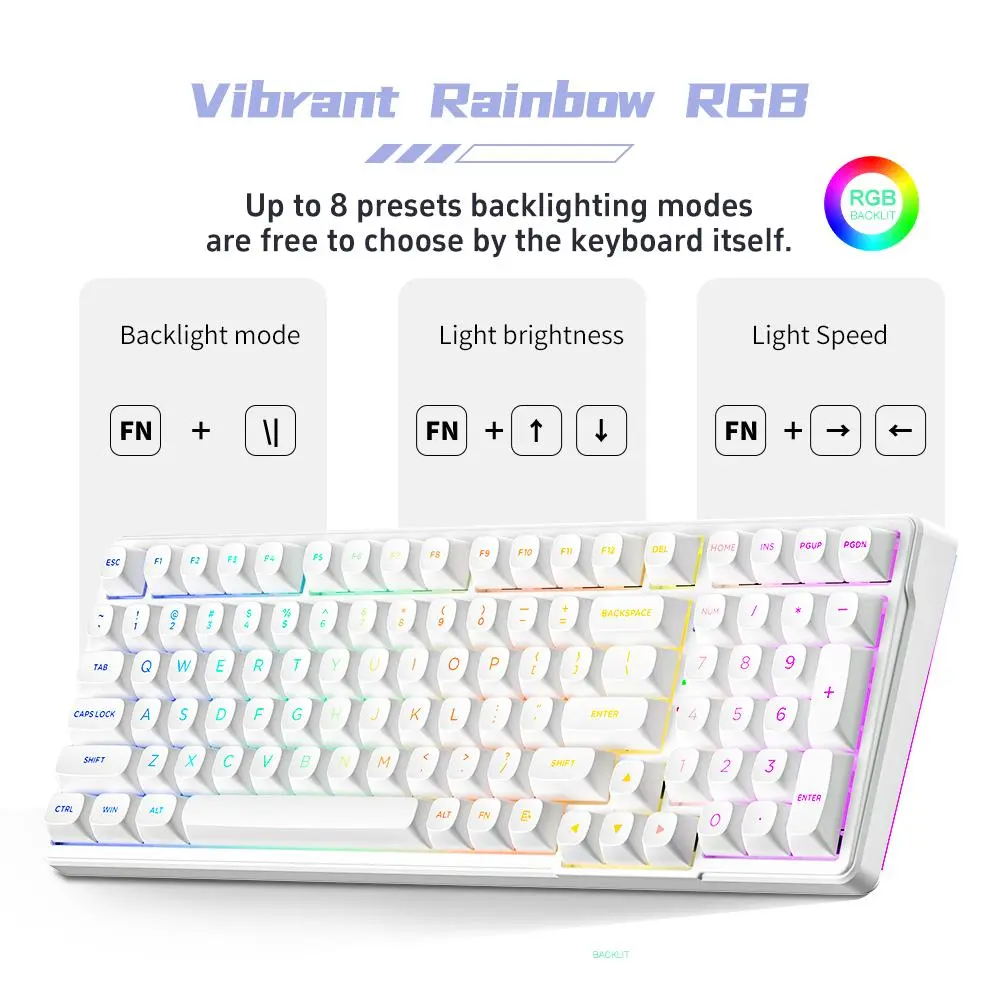 FURYCUBE x ZIFRIEND ZT99 Mechanical Creamy Keyboard - 99-Keys with