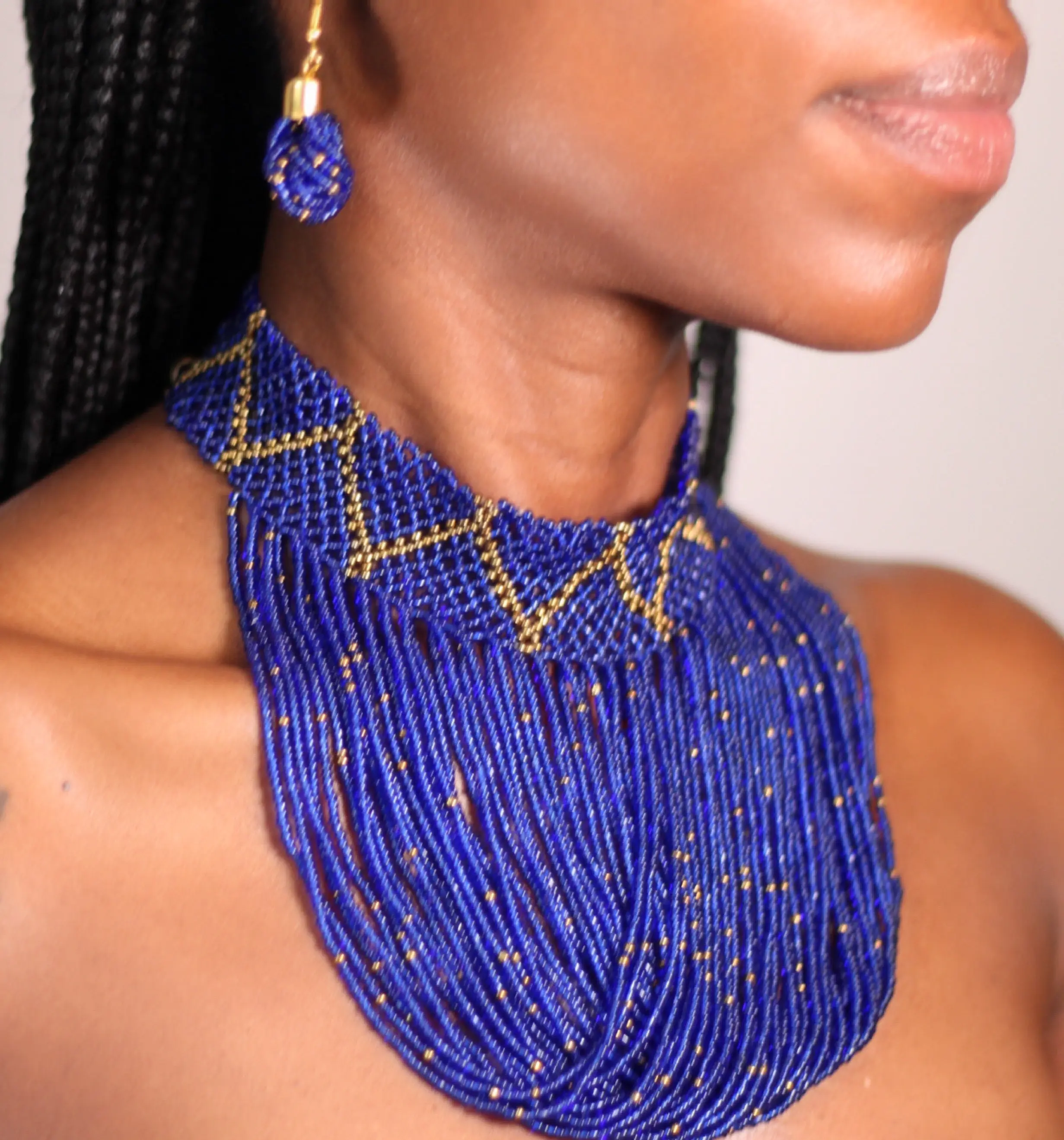 Shani African Beaded Choker Necklace for Women – Adjustable Handmade Maasai Jewelry