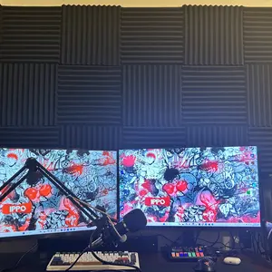 Soundproof Wall Panels, 1 Set Self Adhesive Soundproofing Foam Wall Panels, Home Decor Supplies for Home Studio, Fluted Stripe Design