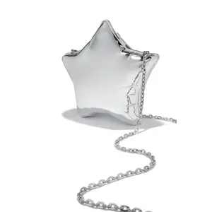 Star Girl Balloon Clutch Bag - Silver Star Girl Balloon Clutch Bag - Silver