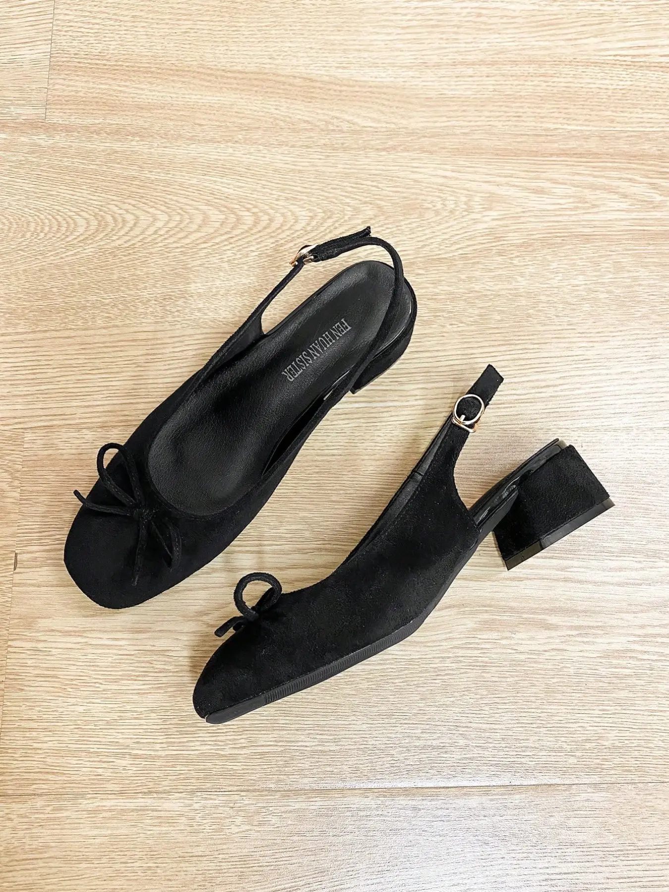 Square Toe Low Heel Women's Shoes, Versatile Bow Single Shoe, Bow Knot Heels, Fashion Slip-On, Backless High Heel, Ladies' High Heel Shoes, Sizes 35-43
