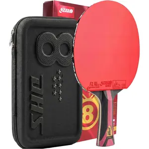 Ping Pong Paddles,Table Tennis Racket with Hurricane 3 High Spin & Speed for  Offensive Players, Flared Handle