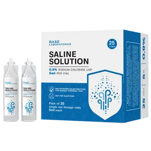 0.9% Saline Solution Vials - Compatible with Nebulizer Machines, Mesh Nebulizers
