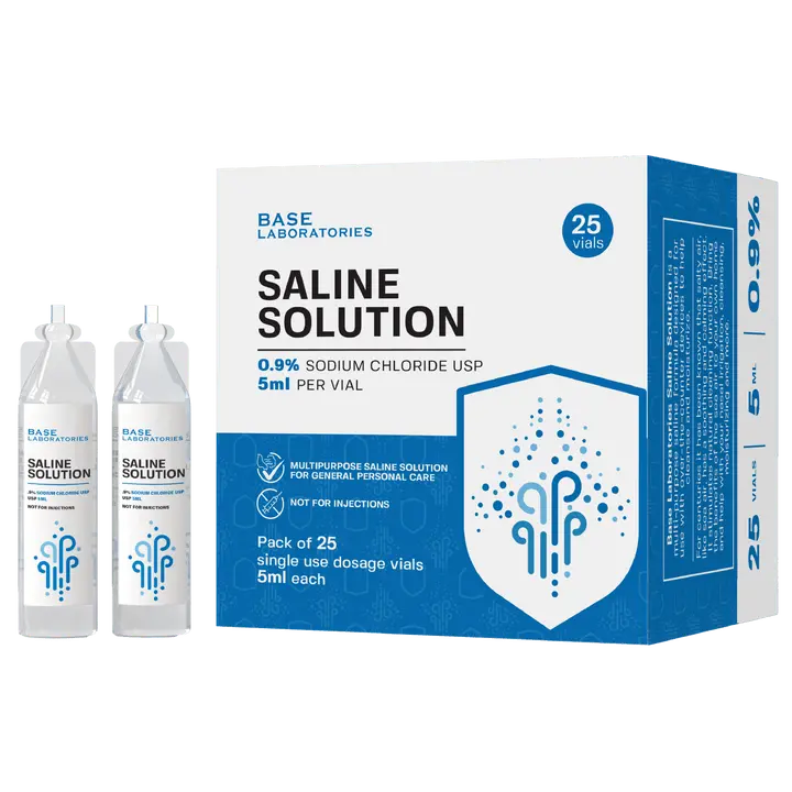 0.9% Saline Solution Vials - Compatible with Nebulizer Machines, Mesh Nebulizers 0.9% Saline Solution Vials - Compatible with Nebulizer Machines, Mesh Nebulizers