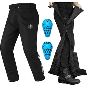 Detachable Winter Motorcycle Riding Pants Men CE 2 Armored with Full Leg Zipper Cold Weather Dirt Bike Overpants PF1