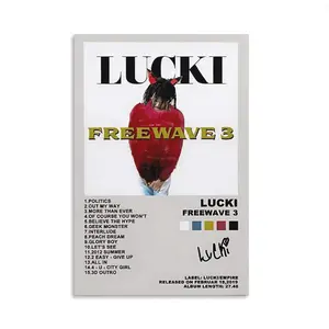 Lucki Freewave Music Album Cover Posters for Room Aesthetic Canvas Wall Art Posters