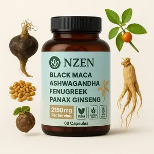 Black Maca, Ashwaandha, Fenugreek and Panax Ginseng supplement Healthcare Natural Fitness Edible Dietary Optimum