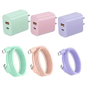 For iPhone 17 Charger Block Dual Port PD Power Adapter Fast Charging Block wiht 10Ft USB C to C Cable for iPhone 17/16/16 Pro/16 Pro Max/16 Plus/15/14/13/12/11,X, iPad