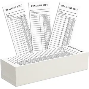 Reading List Bookmark, Book Journal Reading Log, Book Tracker Bookmark, Personal Libraries Cards Book Tracker Notecards, Literary Gift for Reading Lover