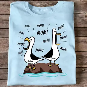 Seagull Mom Mom Mom - Personalized Shirt - Funny Mother's Day Gift For Mom - Nemo T-Shirt