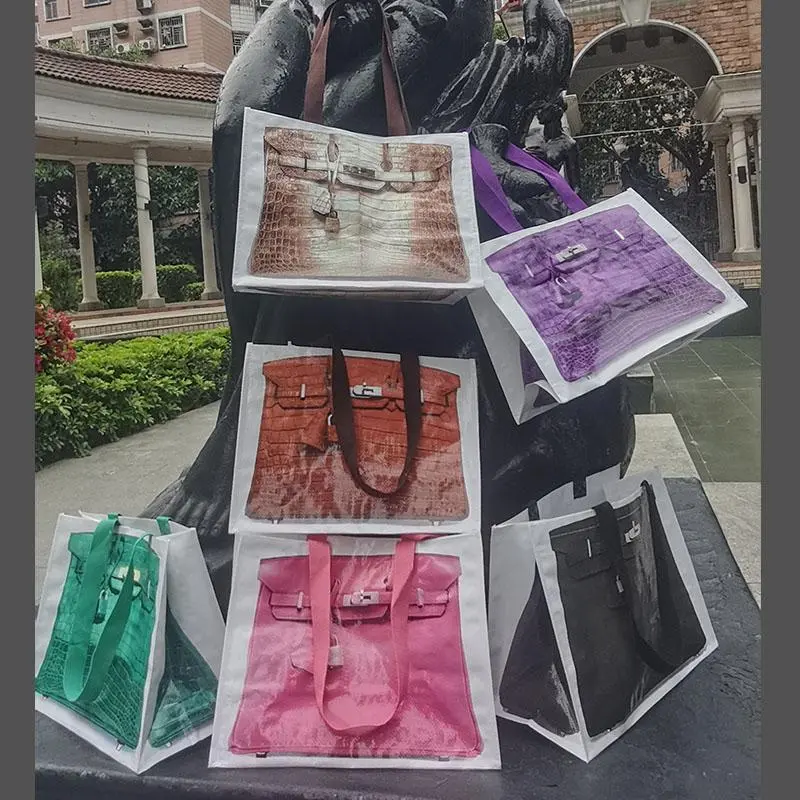 2025 INS blogger's parody creative grocerybags platinum bag remake fashion blogger's same fitness and leisure bag Beach Bag