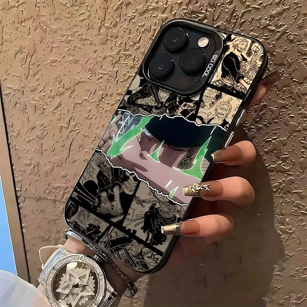 Anime One-Pieces New Zoros Cool Phone Case Suitable for iPhone 17 16e 16 15 14 13 12 11 Mini Pro Max Air X XR XSMAX 8 7 Plus Anti Fall Matte Back Cover, Daily Use Case, Stylish Cover, Uv Printed, Lightweight Cover, Slim Case, Casual Users, iPhone