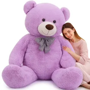 Big Teddy Bear 6 Feet,Life Size Huge Teddy Bear Plush Stuffed Animal,Adorable and Soft Purple Teddy Bear Gift for Christmas Valentines Birthdayor Long Distance