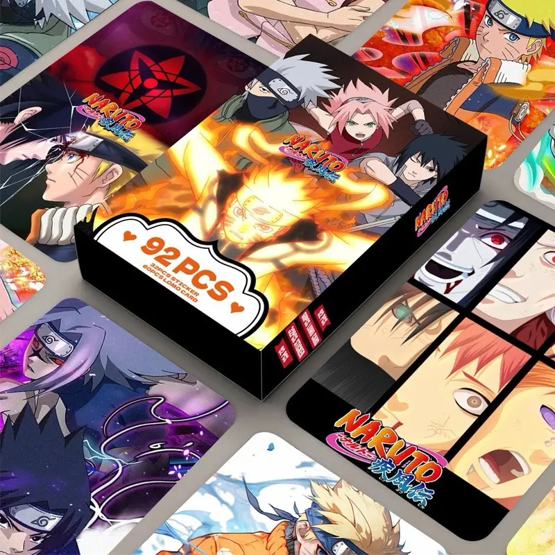 [Lomo Na.ru.to 92PCS] Na.ru.to Lomo Card Collection (60PCS) + 32 Free Anime Stickers – Premium Gift Set