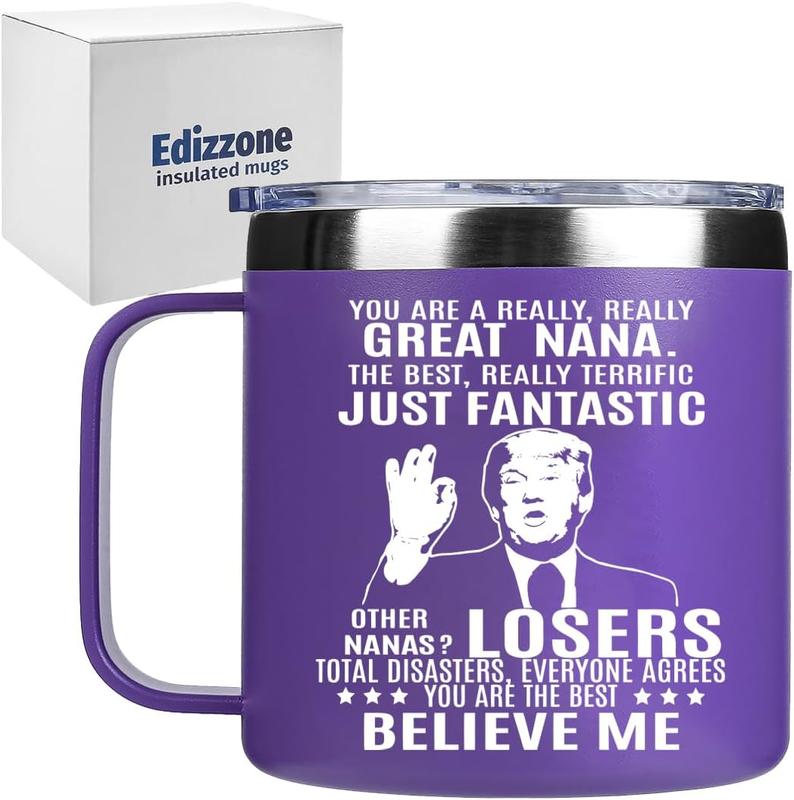 Nana Gifts -14Oz Cup - Gifts for Nana from Granddaughter - Best Nana Birthday Gift – Birthday Gifts for Nana from Grandson - Mothers Day Gifts for Nana From Grandkids, standart, Purple