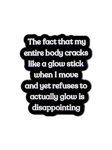 Fashion English Slogan Cartoon Pin Badge, Vintage Zinc Alloy Brooch, Stylish Personalized Sweater Accessory for All Seasons, Pin Included