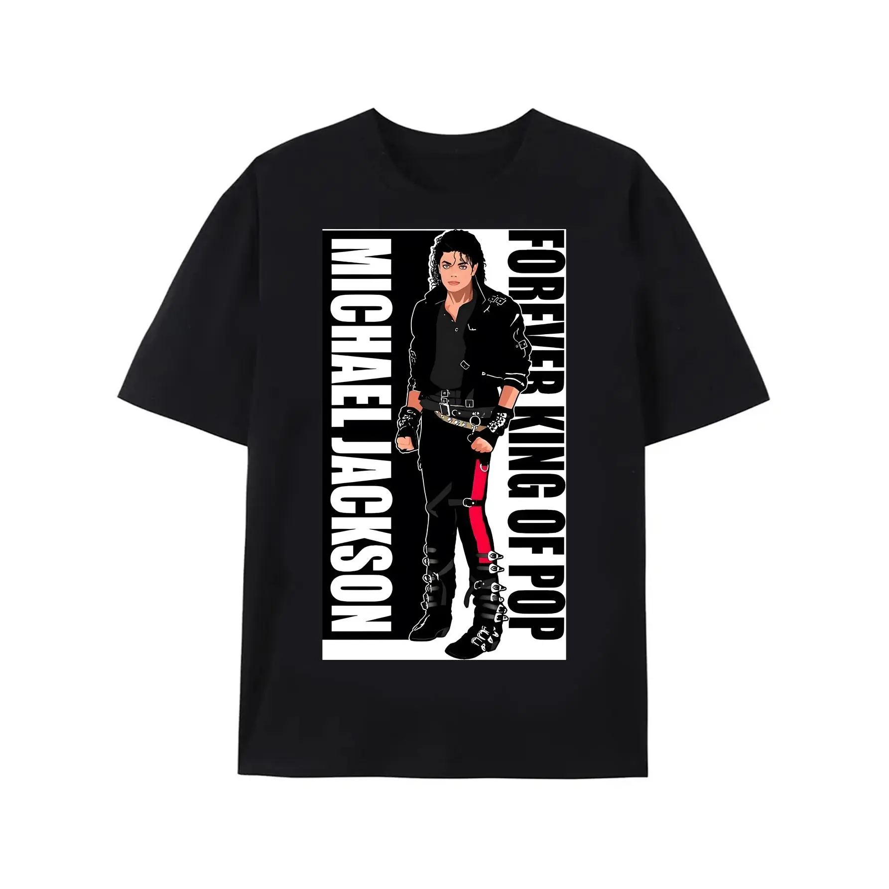 100% Cotton] Michael Jackson'S Forever King Of Pop Graphic Printed