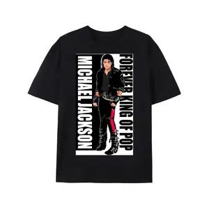 New[100% Cotton] Michael Jackson'S Forever King Of Pop Graphic Printed T-Shirt Cotton Fabric Golf Gift T-Shirt For Men And Women