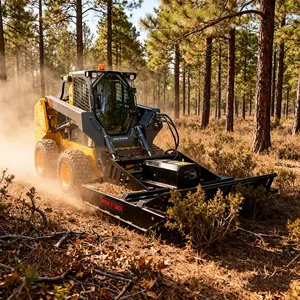 LANDY 72" Hydraulic Brush Cutter for Skid Steer - Heavy-Duty Brush Hog Tools for Forestry Mulching, Land Clearing