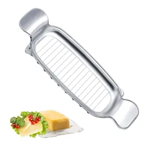 Stainless Steel Cheese Cutter and Butter Slicer - Multifunctional Cutting Kitchenware Food Tool for Block Cheeses and Butter