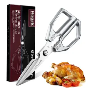 【February Faves】Huusk Multi-Purpose Kitchen Scissors – Stainless Steel Heavy Duty Shears, Japanese Steel, Dishwasher-Safe Poultry/Meat Scissors for Bones, Food Prep, Perfect Father's Day  Gift!