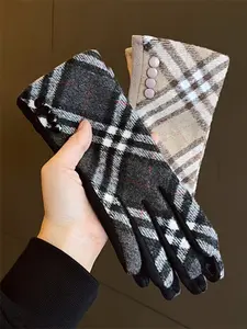 Women's Winter Thick Warm Gloves, Touchscreen Finger Separated, Fleece Lined, Windproof Riding Gloves, Couple Gift, Christmas Gift, Driving Gloves