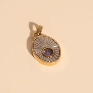 February Birthstone Necklace Charm