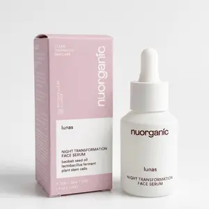 nuorganic Lunas Night Transformation Face Serum, For Wrinkles and Fine Lines, Created by Anti-Aging Scientists, Medical Doctor Formulated, Clean, Vegan Serum