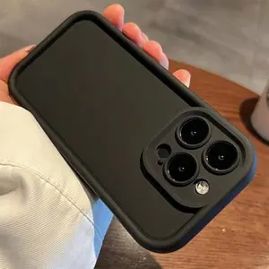 Solid Color Anti-drop Phone Case, 1 Count Phone Protective Cover, Shockproof Phone Cases Compatible with iPhone 11 12 13 14 15 Pro Max, Electronics Accessories