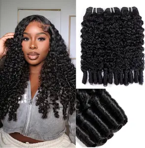 Datanala Burmese Curly Hair Bundles 3Bundles 100% Unprocessed Remy Human Hair,Burmese Curly Human Hair Bundles for Black Women Spiral Curly End Human Hair Extension