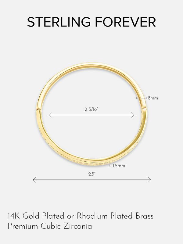 Sterling Forever Nessa CZ Bangle Bracelet