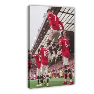 Football Cristiano Ronaldo Goal Celebration Canvas Poster Wall Art Decoration For Home Bedroom Office Living Dorm Room Decor Boys Girls Gift