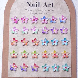 30/50/100pcs Colorful Cartoon Cute Flower Nail Art Decorations, Resin Rhinestones, DIY Jewelry Accessories, Phone Case Charms