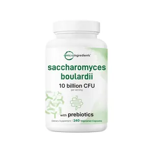 Micro Ingredients Saccharomyces Boulardii 10 billion CFU with Prebiotics, 240 Vegetarian Capsules Micro Ingredients Saccharomyces Boulardii 10 billion CFU with Prebiotics, 240 Vegetarian Capsules