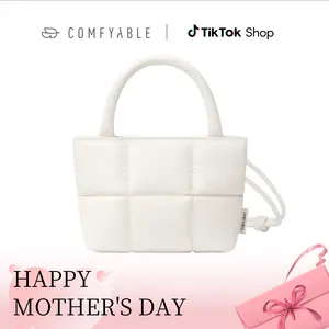 Comfyable Stylish Puffy Handbag for Women, Cute Quilted Padded Purse for Daily Use, Small Lightweight Crossbody Bag with Adjustable Strap