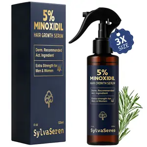 5% Minoxidil Hair Regrowth Spray with Biotin, For Men & Women,Hair & Beard Growth, Thicker Fuller Healthier Hair