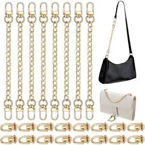 24 count Purse Chain Strap Extender Studs Rivets D Ring Flat Purse Strap Extender Replacement Crossbody Conversion Kit   Buttons Accessories for DIY Bag Hardware Wallet Handbags()