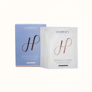 Hydrinity: RESTORATIVE HA+ TREATMENT MASQUE (Pack of 5). Anti-aging Skincare. Skin Repair, Super Hydrating, Mask. Restore the skin barrier.