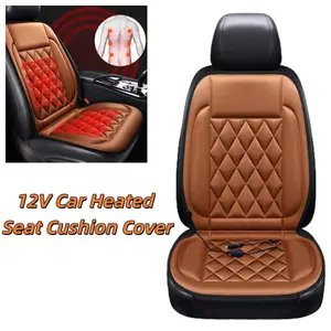 New Cold Winter Universal 12V Car Heated Seat Cushion Cover Electric Heating Pad Heater Warm Car Interior Part Easy To Install